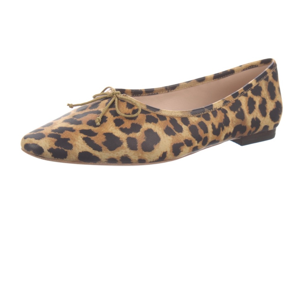 LOEFFLER RANDALL Georgie Leather Leopard Animal Print Ballet Flats 7